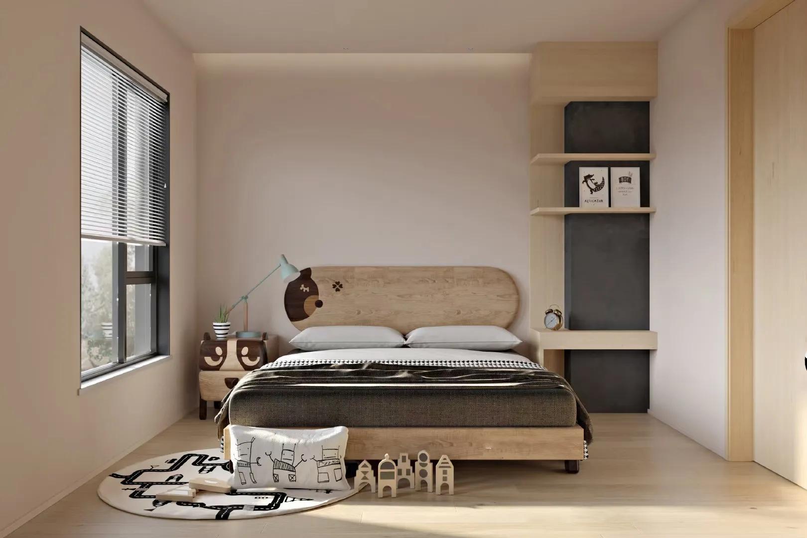 山语墅院,奶油系原木风