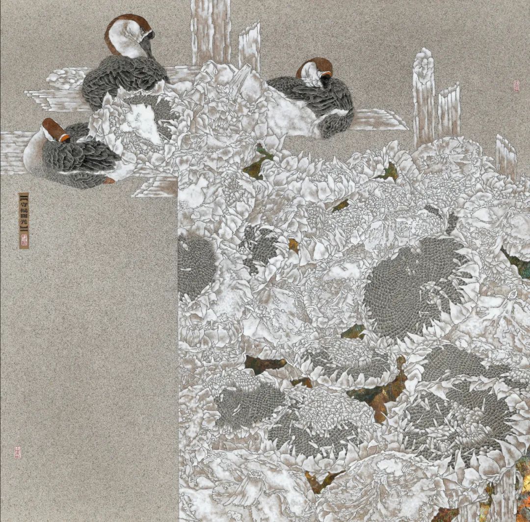 勾线画色彩,好的工笔画白描勾线画