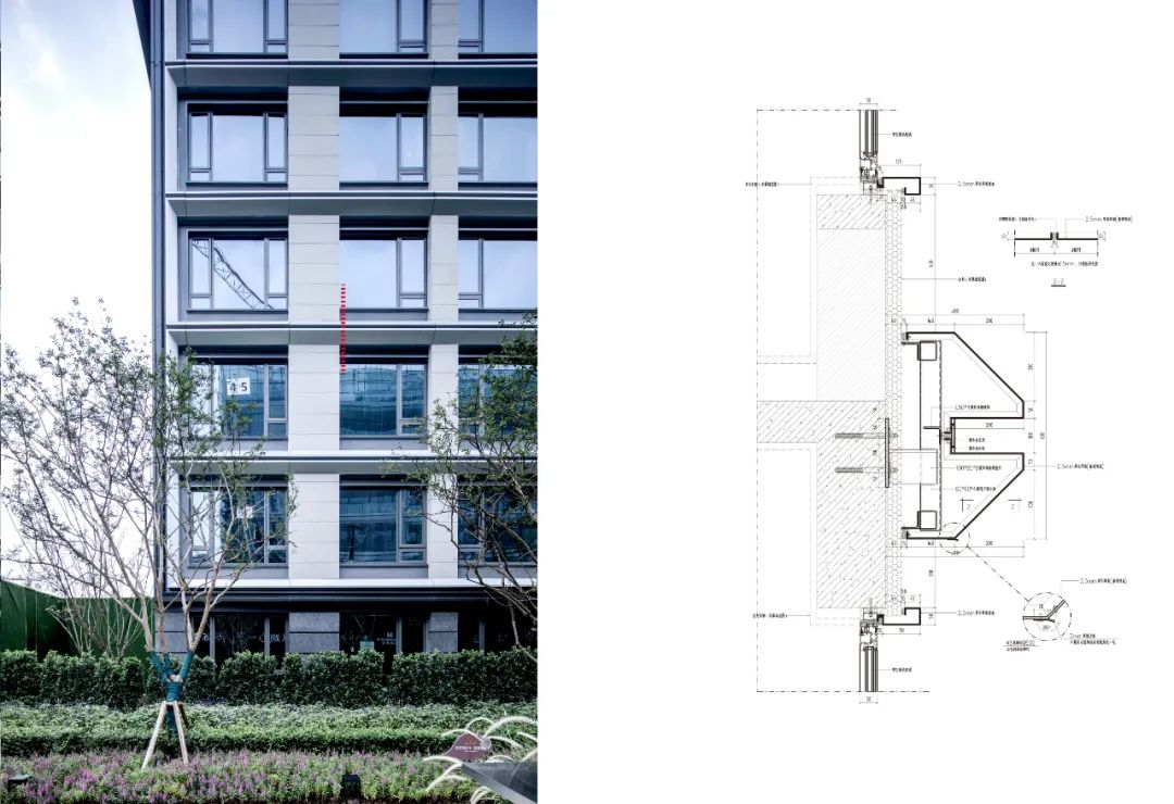 斜切转角楼梯立面施工图,建筑立面效果设计处理手法