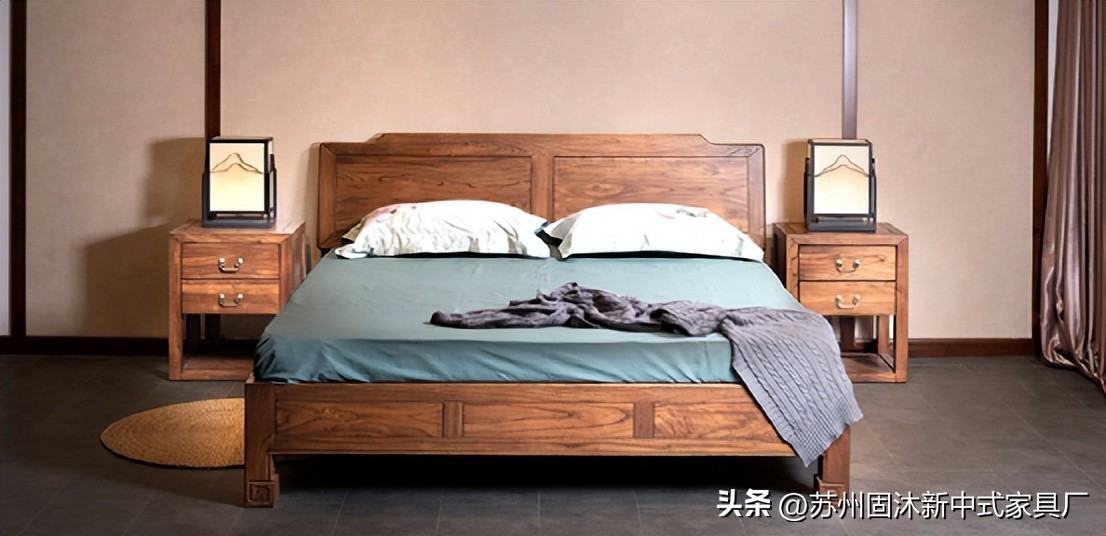 原木家具新中式空间,小户型全套原木家具风格