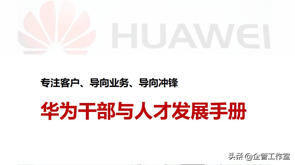 中层干部管理技能提升,华为的干部标准和人才管理