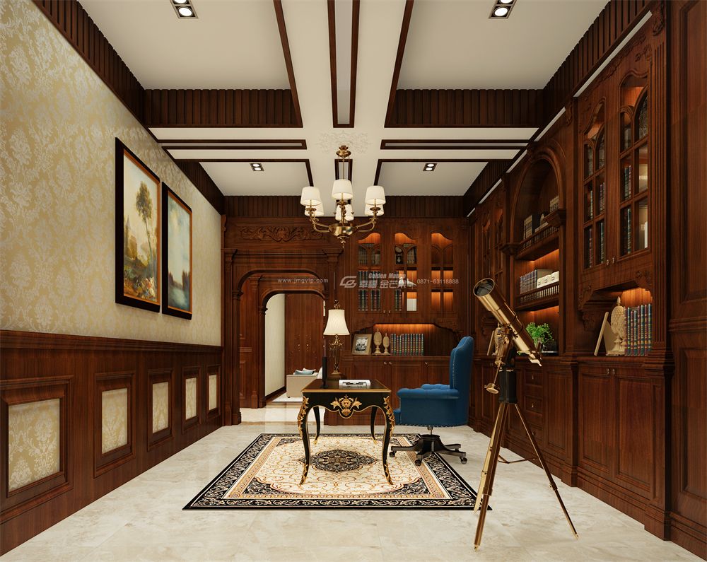 云南简约风办公室装修设计,昆明办公室装修中式风格效果图