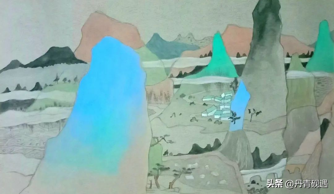 当代山水重彩画名家,张姝山水画