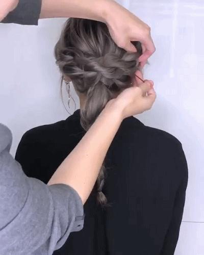 简单又酷又飒的发型中长发编发,干脆利索的中长发编发