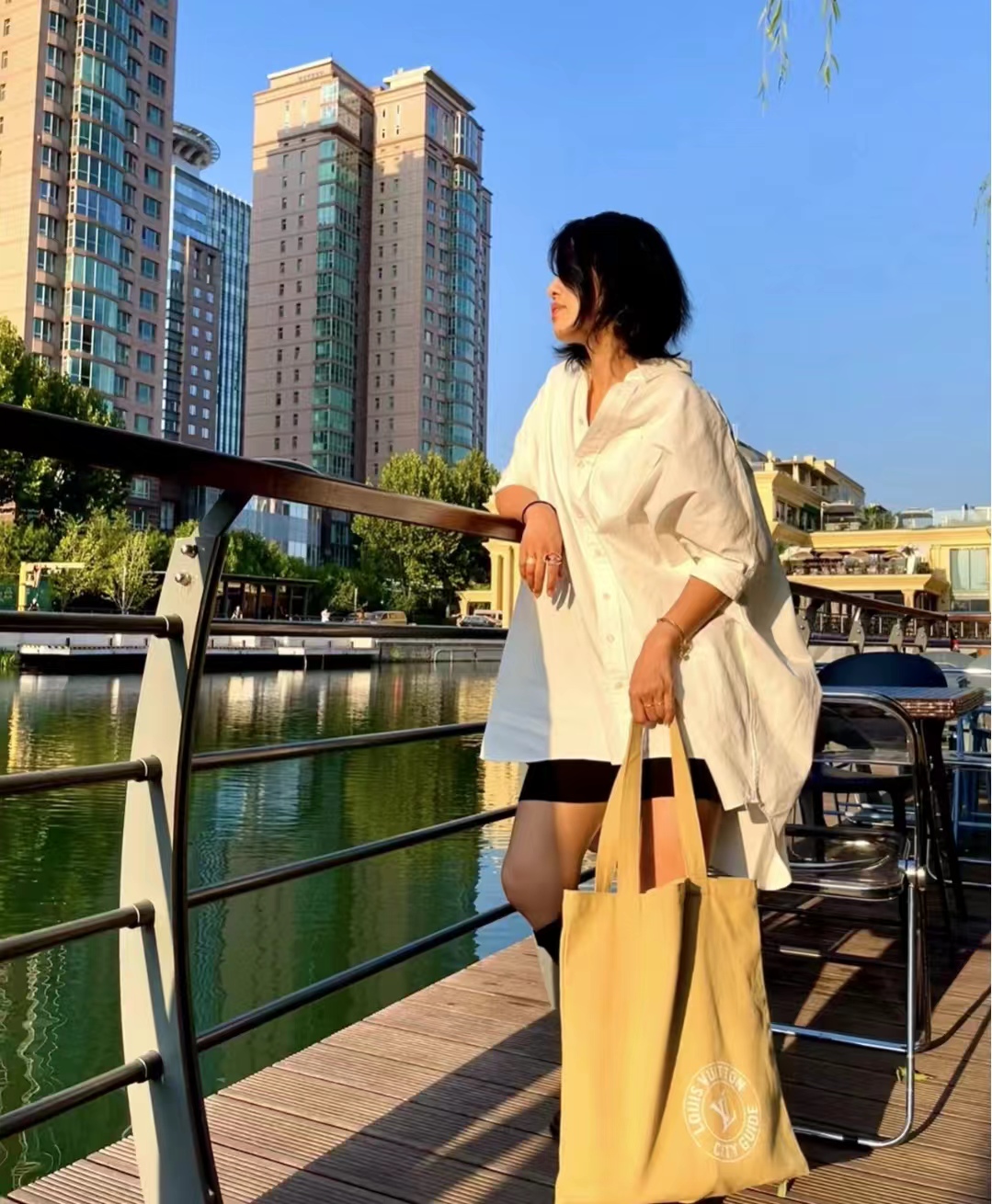 lv购物袋搭配衣服,lv帆布包穿搭