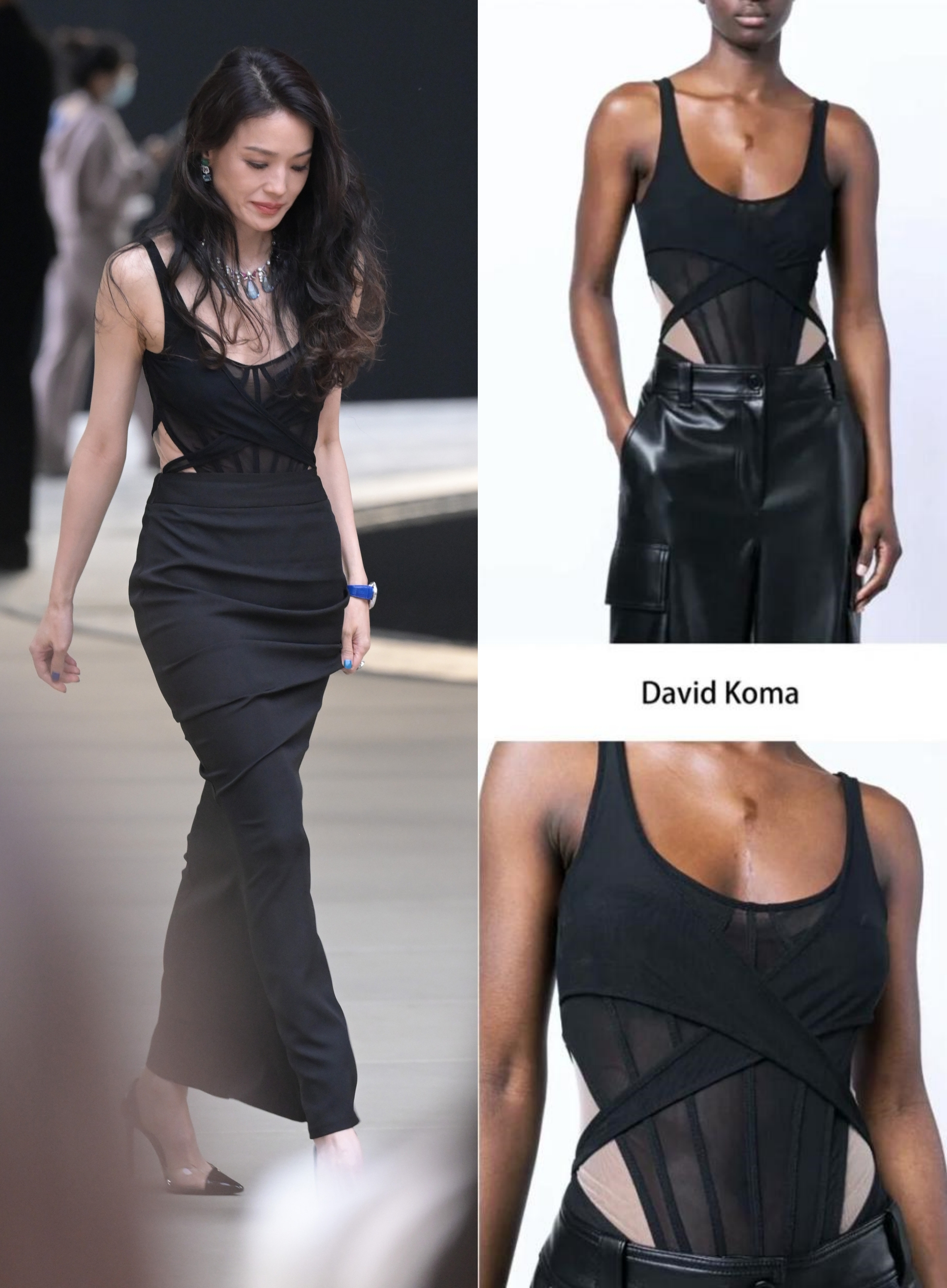 这一夜,女明星冶艳奔放!透视连体衣,深V开到腰部,戴580万项链