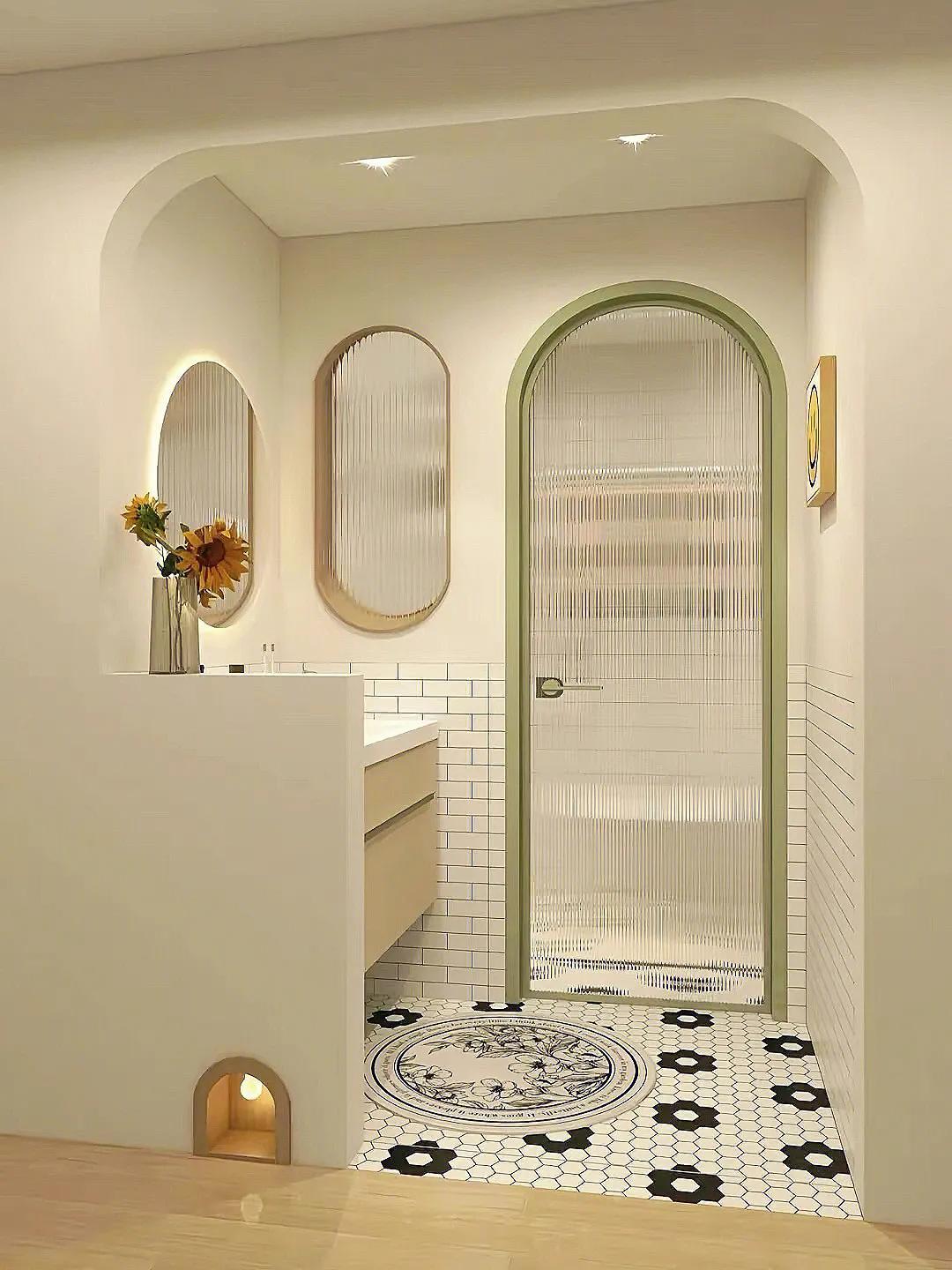 卫生间3色效果图,30款卫生间干区效果图