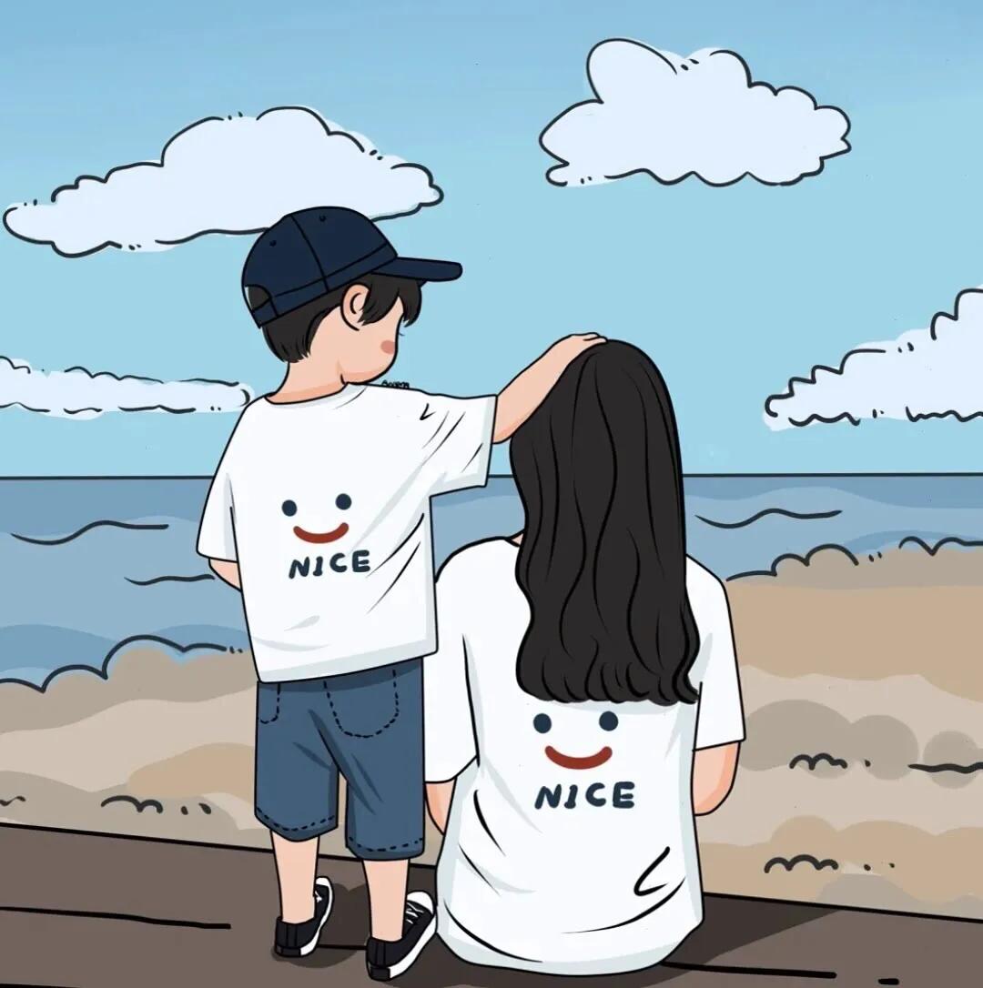 可可爱爱的亲子头像,可可爱爱的小孩子文案