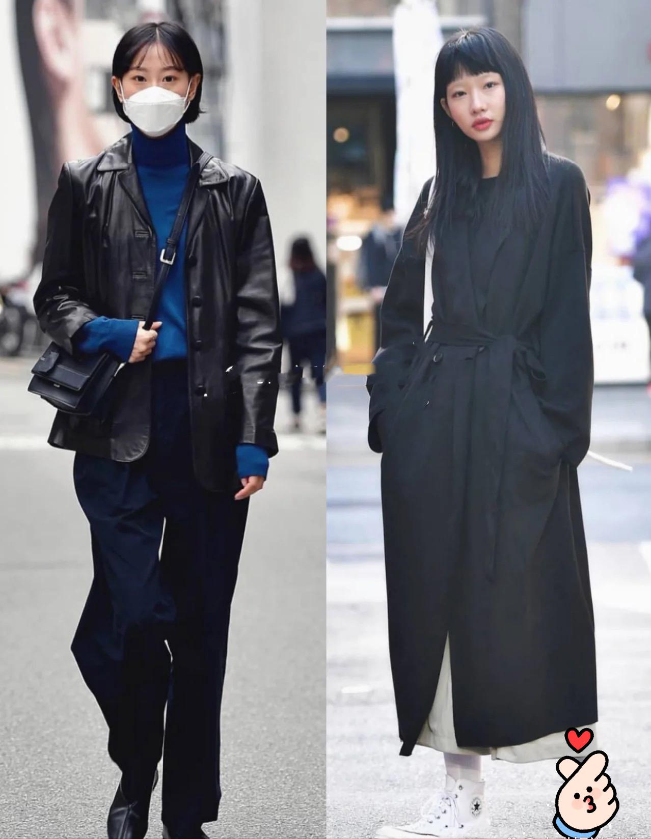 好看的韩国女性高级感穿搭,韩国高级感御姐风黑色系穿搭