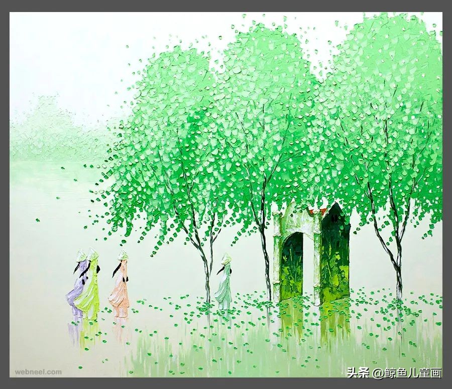 色彩丰富的绘画作品中国风,色彩鲜艳视觉冲击力强的绘画作品