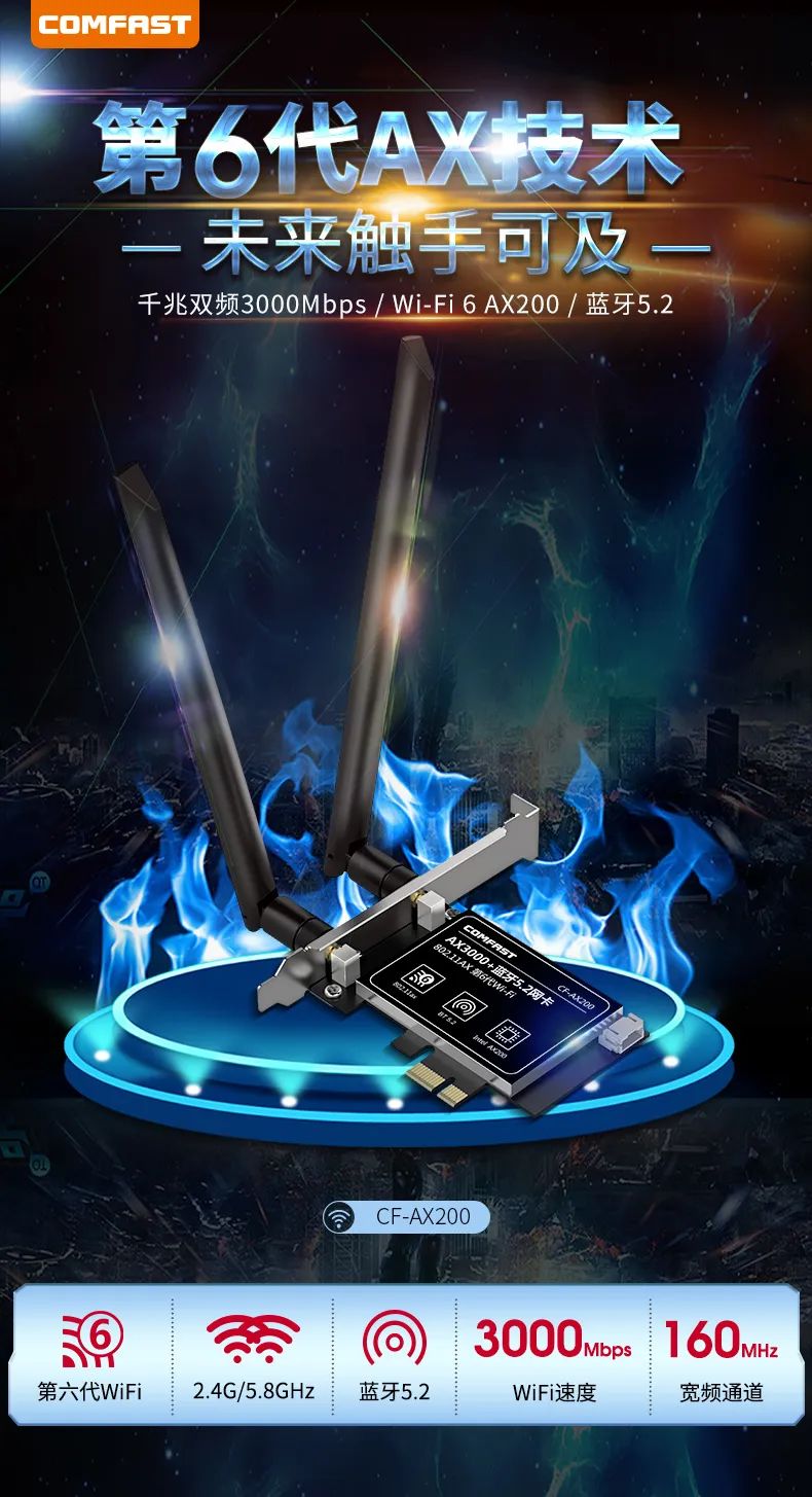 comfast笔记本网卡测评,comfast电竞网卡测评