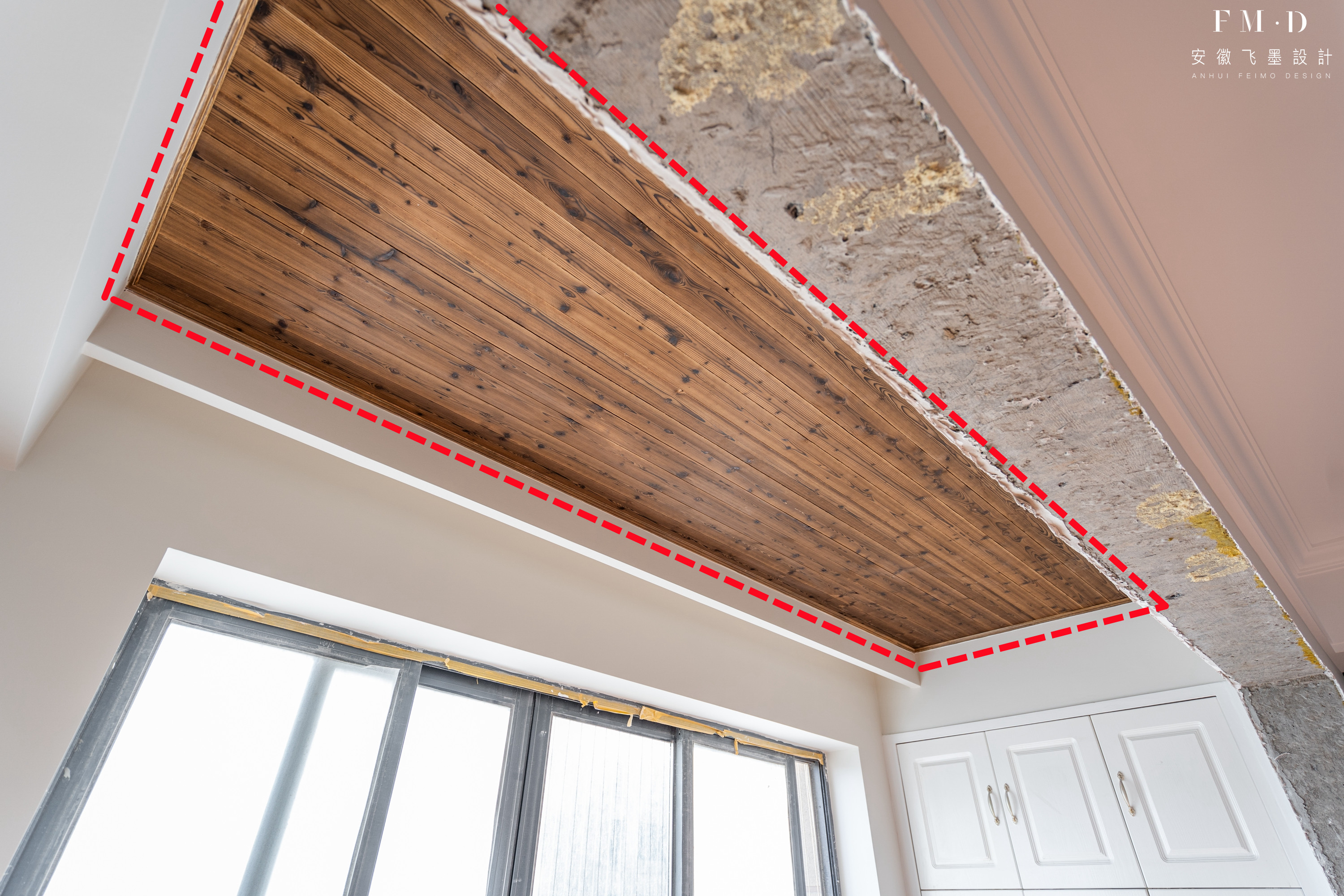 阳台桑拿板吊顶阴阳角怎么做,阳台天花板桑拿板吊顶图片