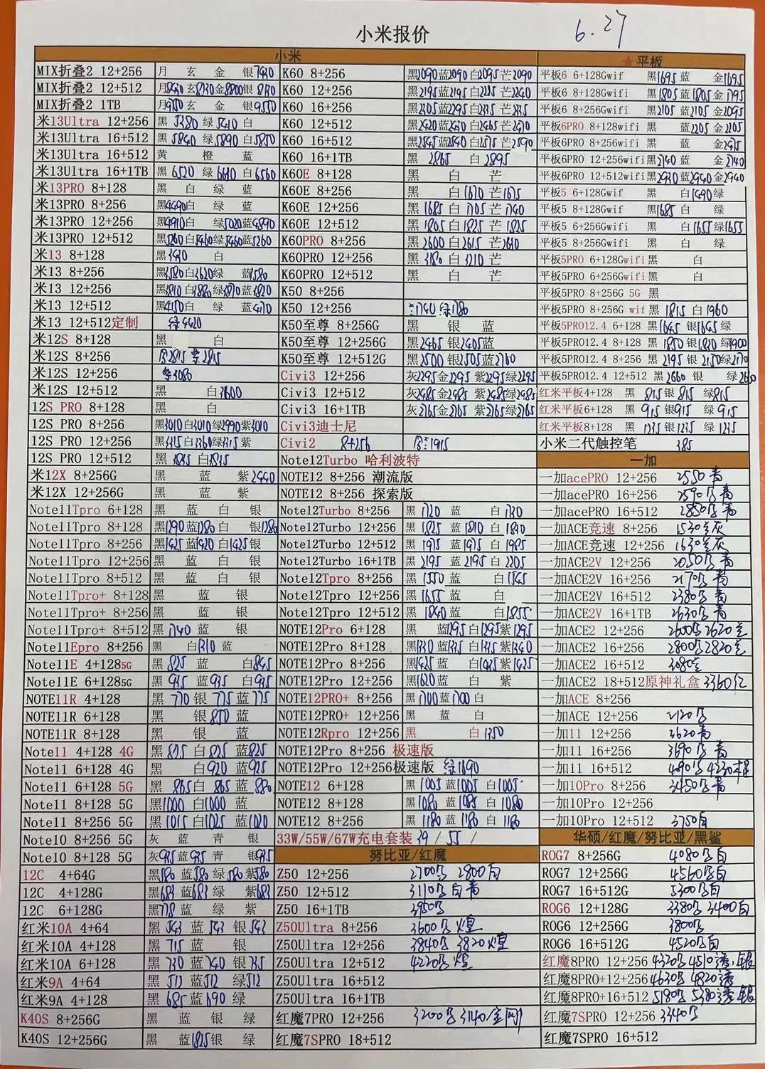 6月11日华强北手机报价,2017年11月11日华强北手机报价