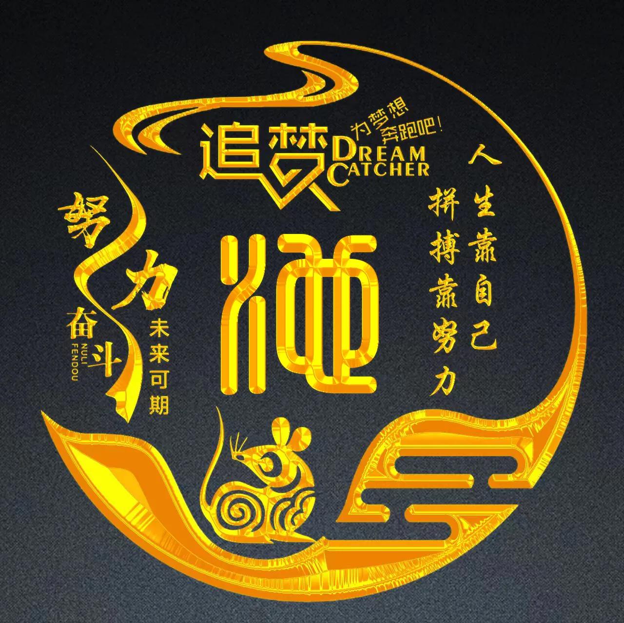 励志主题十二生肖精美姓氏头像,姓氏巩的十二生肖鼠的微信头像