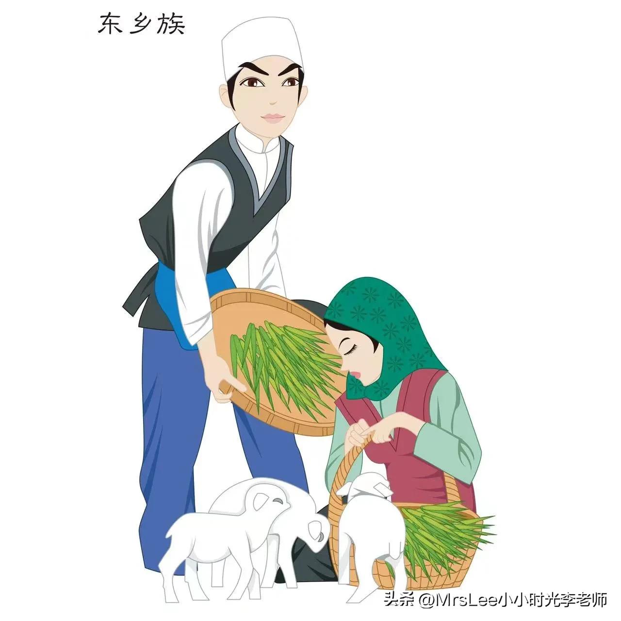 56个民族插图单人,56个民族插图画