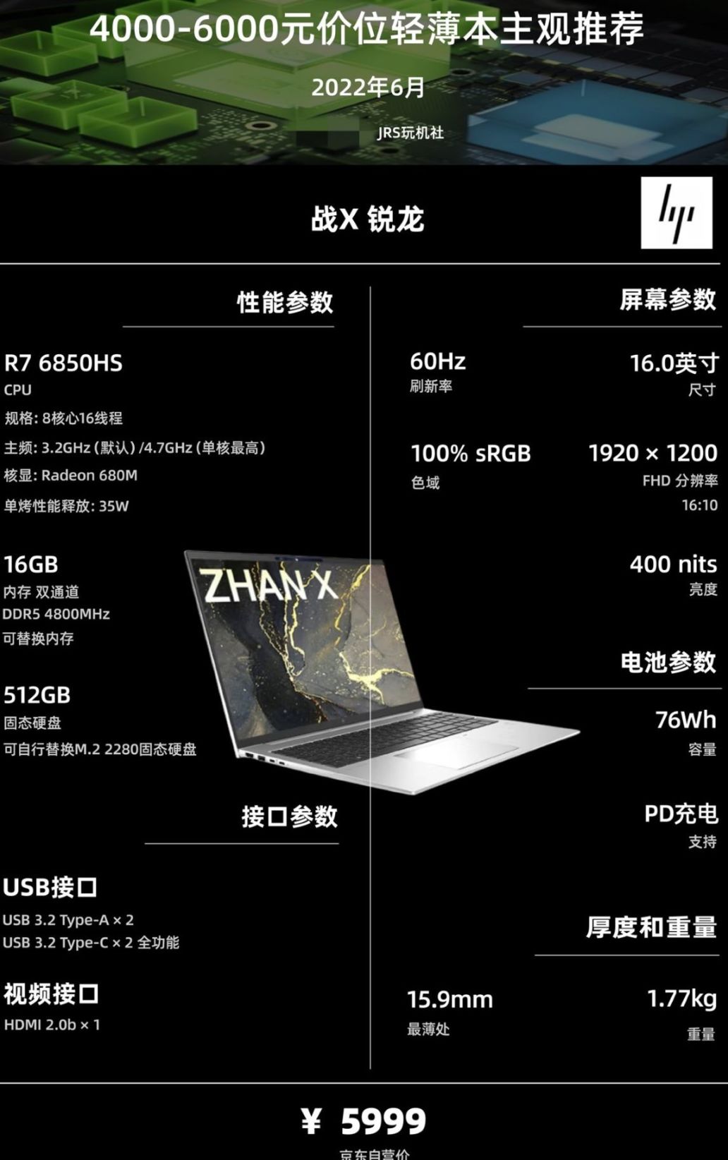 22年6·18|轻薄笔记本电脑（办公/学习）主观选购推荐