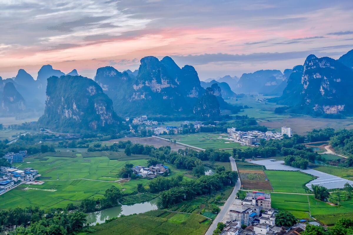 广西农村山水田园美景,广西7处山水田园风光