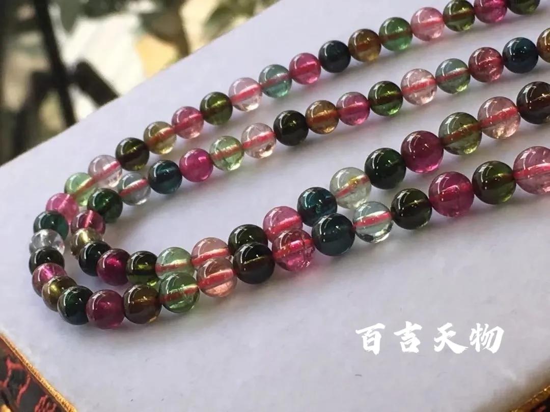 彩银绿碧玺项链,绿碧玺珠子项链搭配