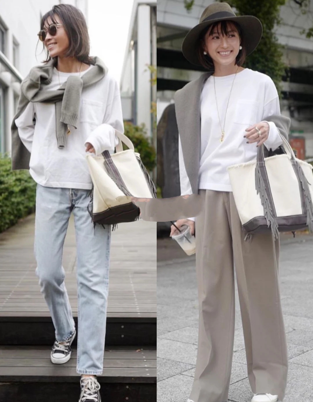 日本优雅中年女人穿搭,日式中年女性休闲穿搭