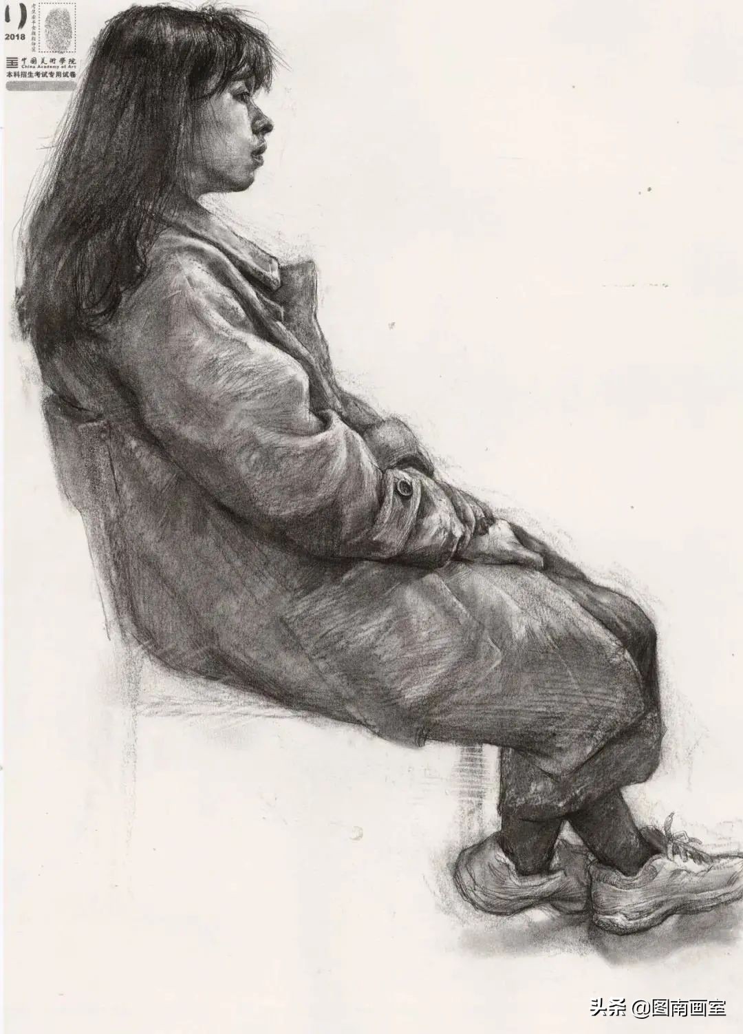 中国美术学院素描头像高分作品,全国素描高分作品