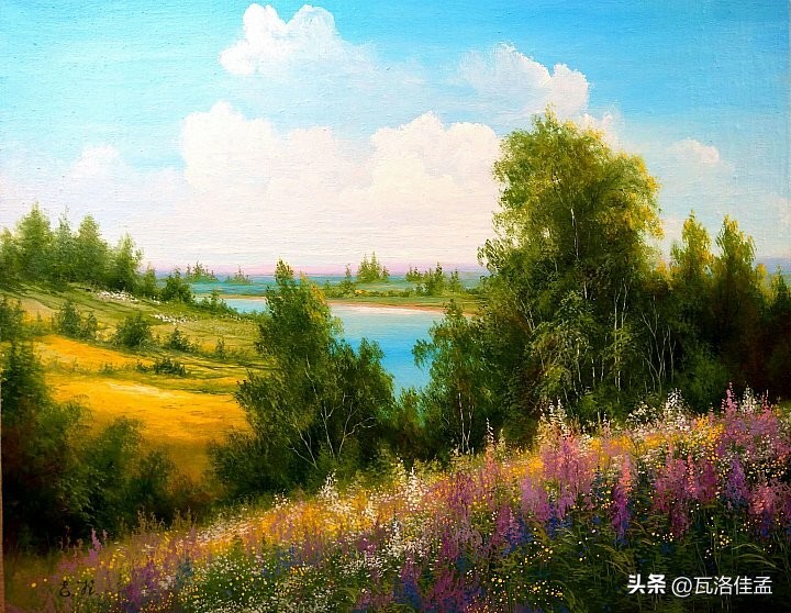 夏天的魅力诗句,夏天的美丽景色绘画
