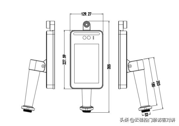 非接触测温一体机,非可视人脸识别门禁系统