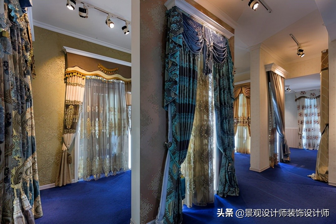窗帘壁纸店装修,广州窗帘店设计案例图片