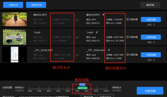 视频批量压缩操作,批量快速压缩视频大小