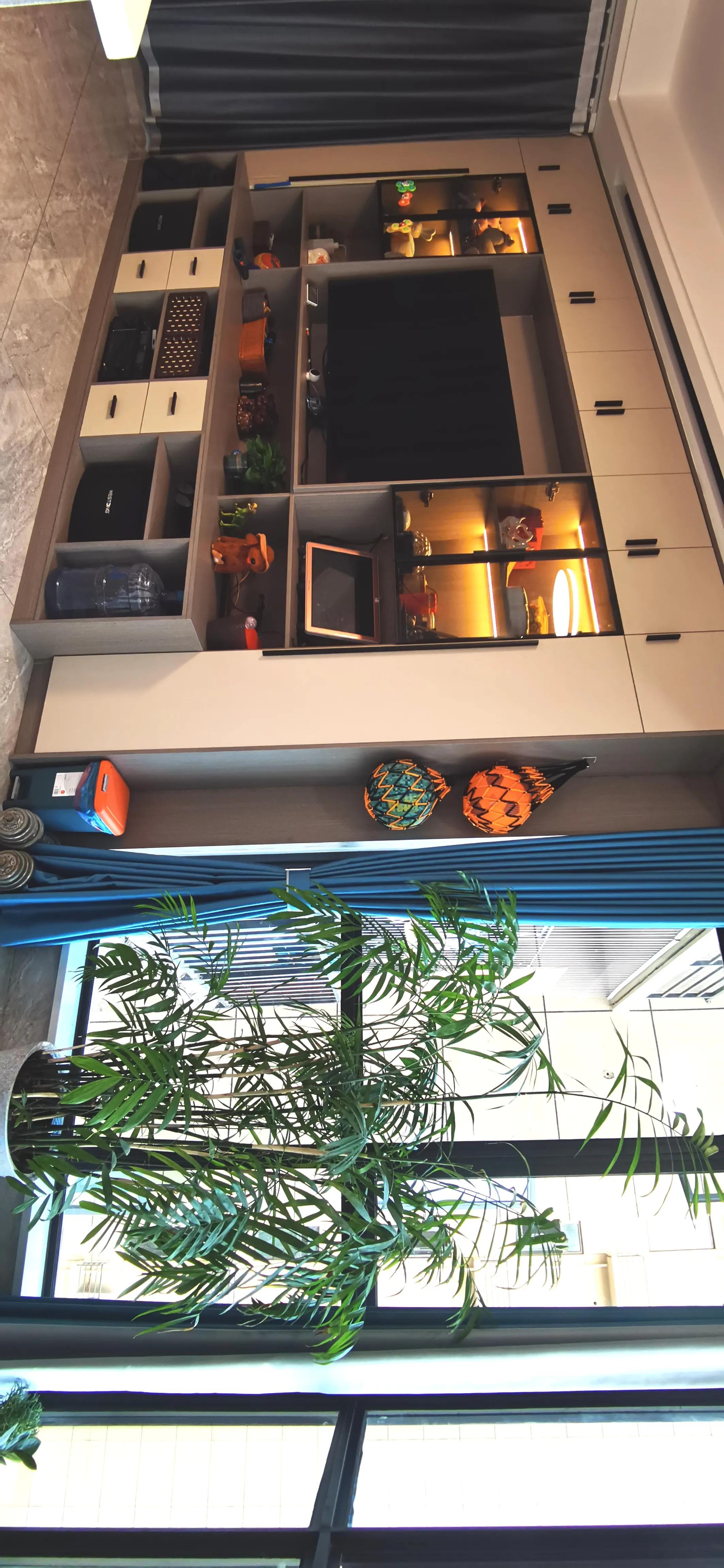 客厅岩板装饰墙,满墙电视柜和岩板背景墙哪个好