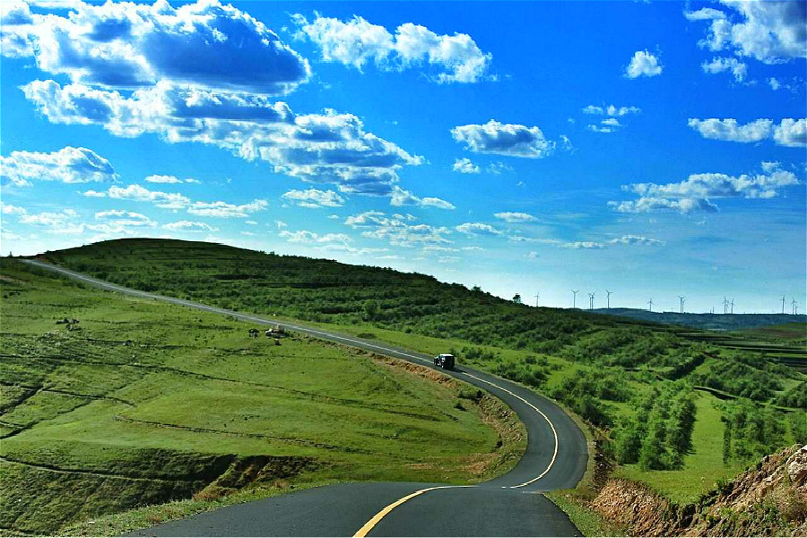 张北草原天路风景,张北草原天路路线