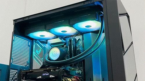 鑫谷御风冰川白机箱,鑫谷昆仑御风机箱安装展示