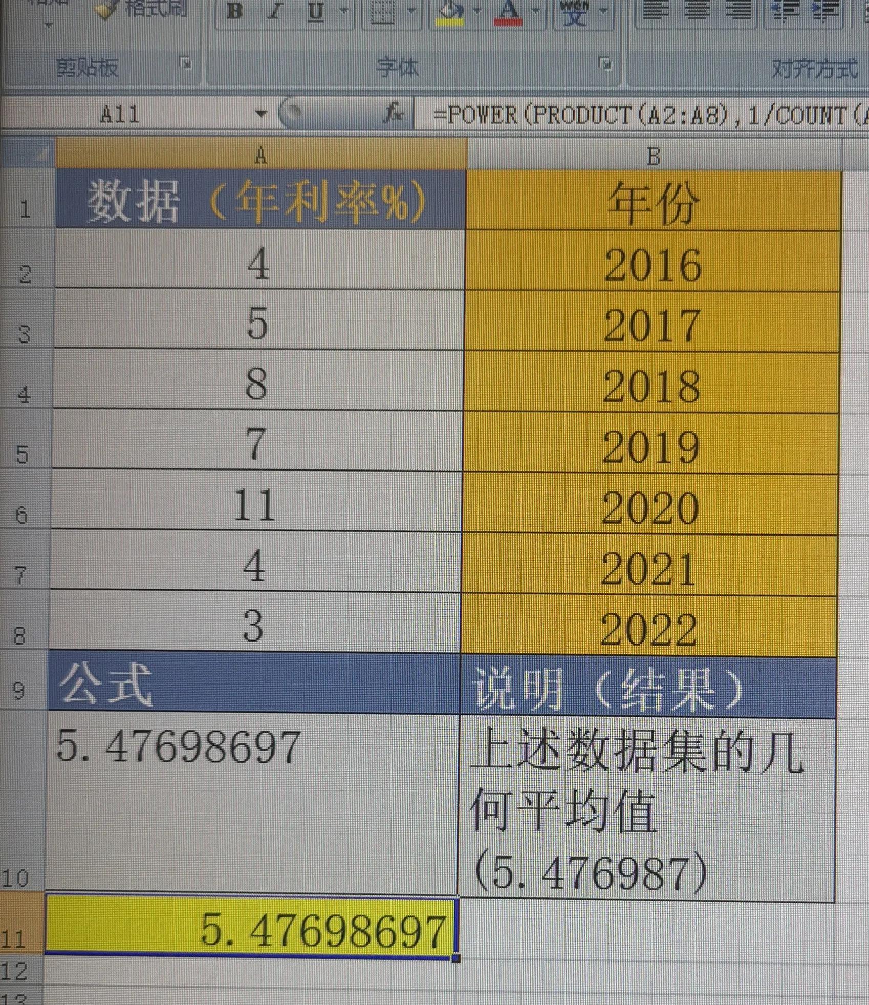 跟我学用OFFICE（6）——Geomean