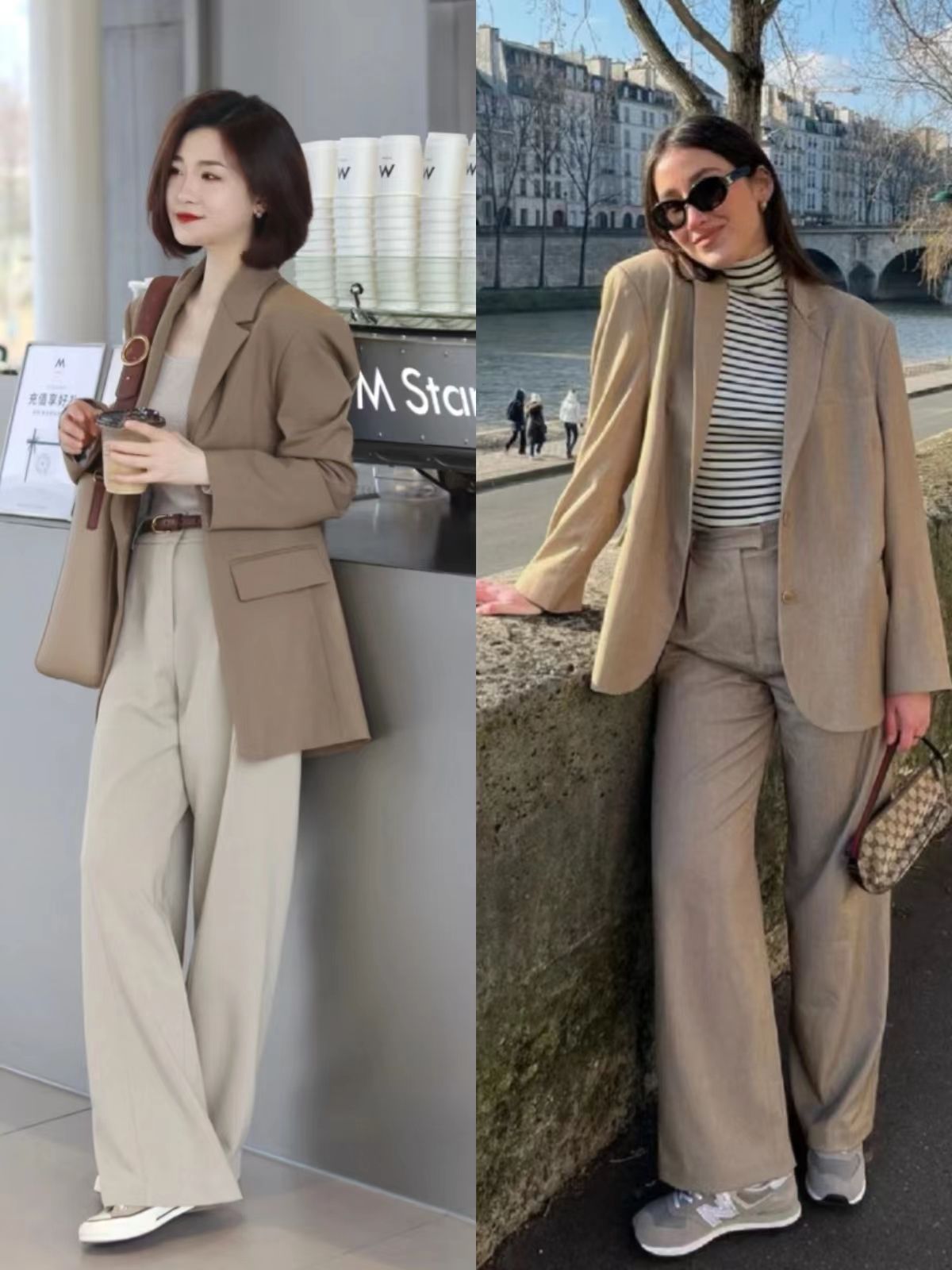 一件西服的多种穿搭风格,休闲西服怎样搭配能有法式穿搭感