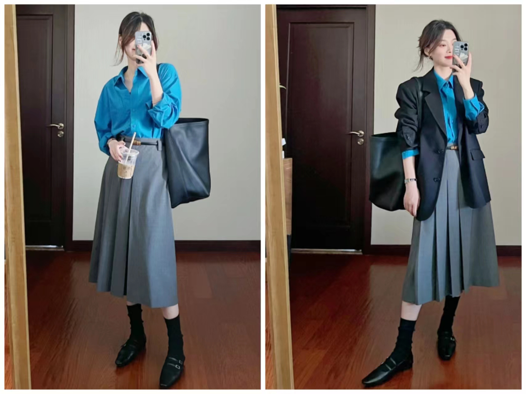 长款西装外套搭配长裙,西装外套搭长裙国风套装