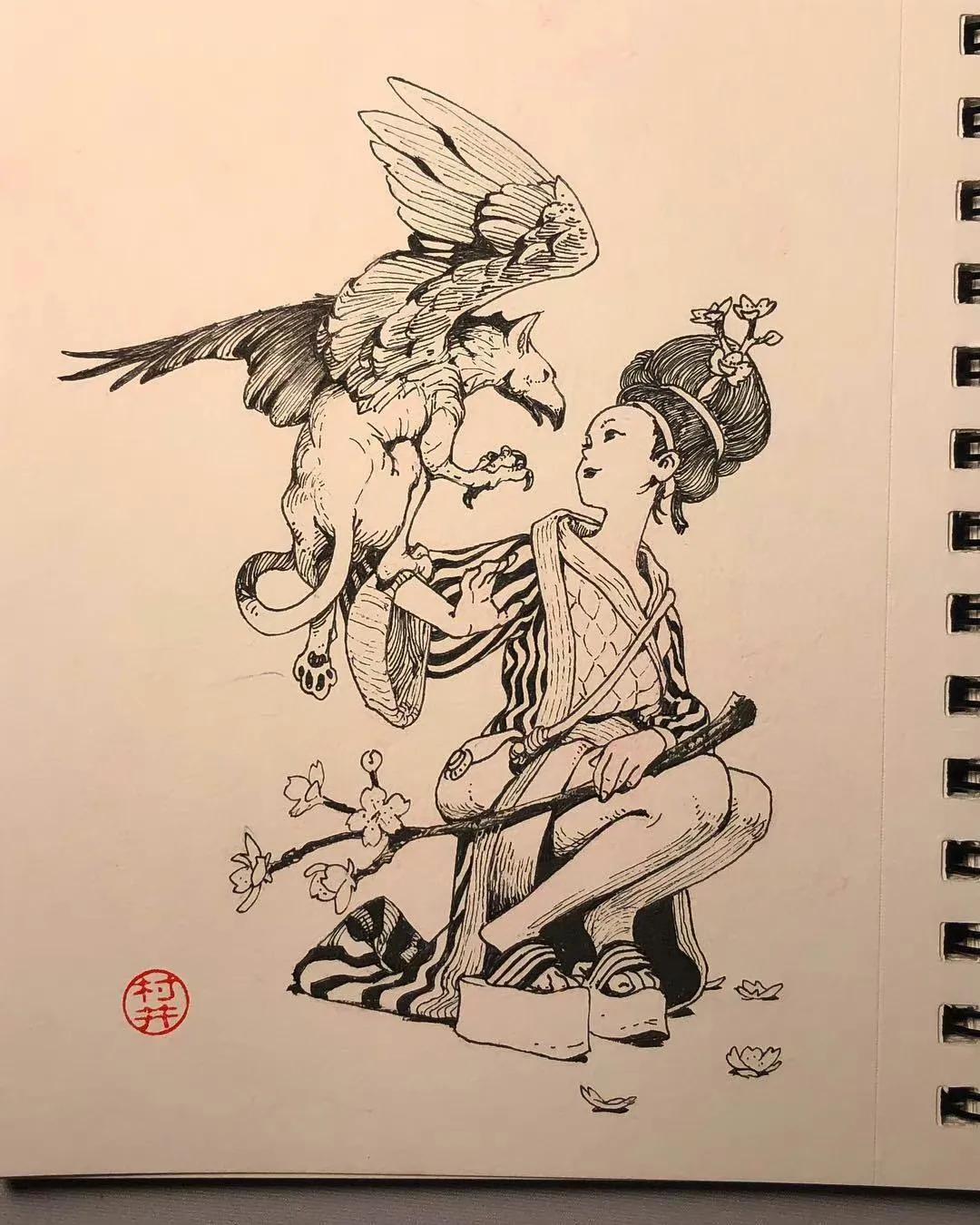 好看的速写临摹轮廓线,人物速写临摹图片钢笔