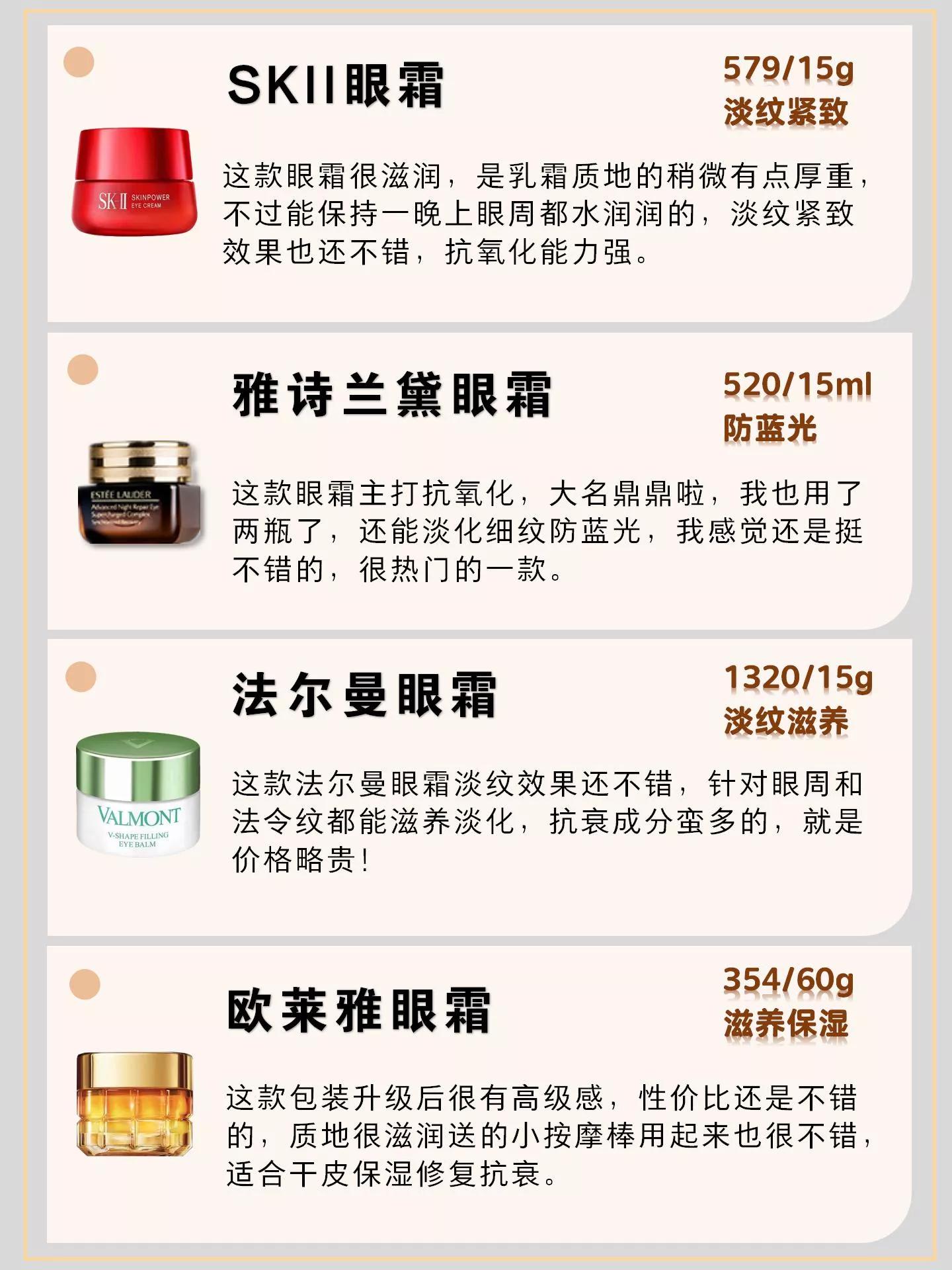 雅诗兰黛眼霜兰蔻196,雅诗兰黛兰蔻眼霜哪个好用