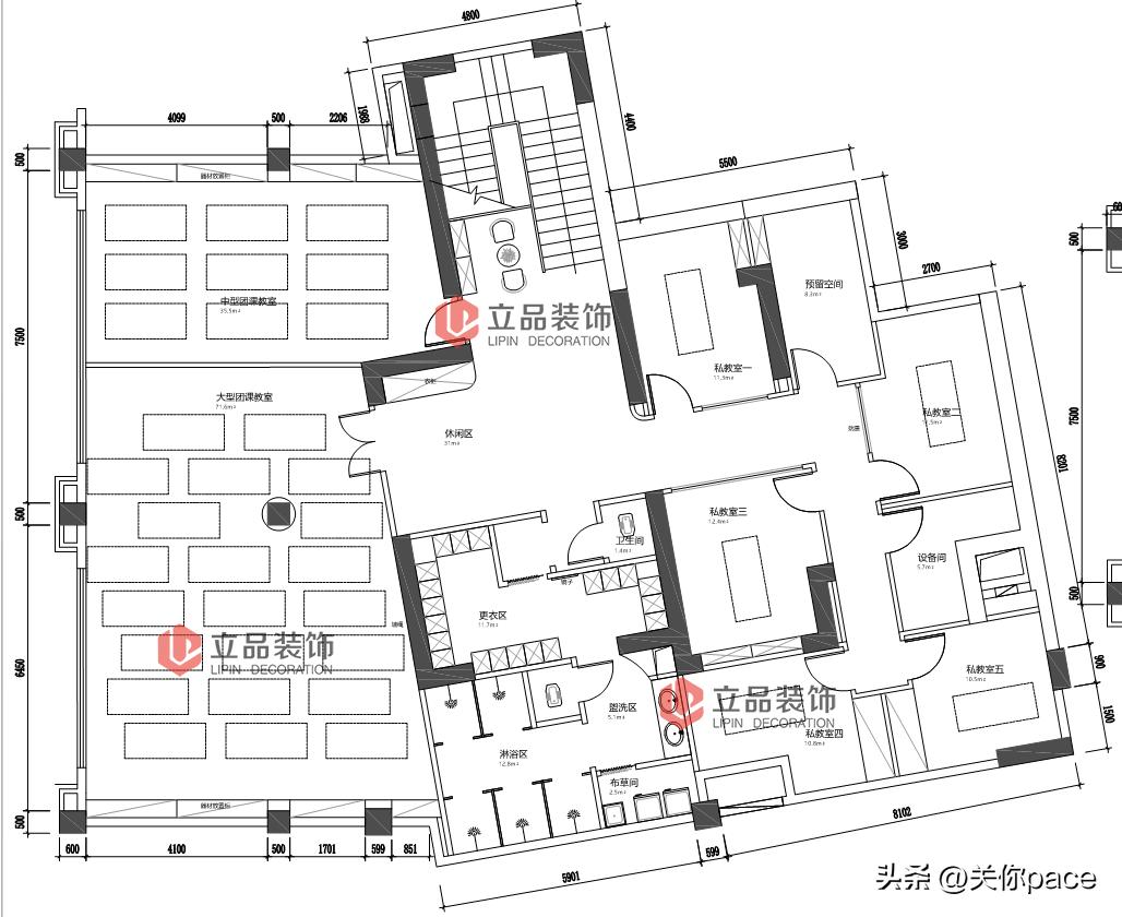 普拉提瑜伽馆一楼设计,1000平瑜伽馆全球设计案例