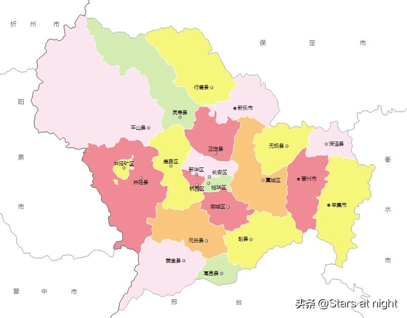 石家庄区划变迁图,石家庄行政区划历史调整