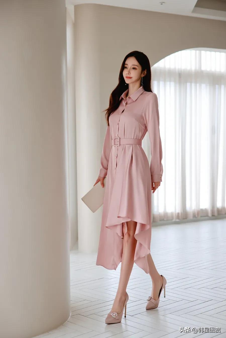 RO姜红糖罐赤色玫瑰长款雪纺裙（35）