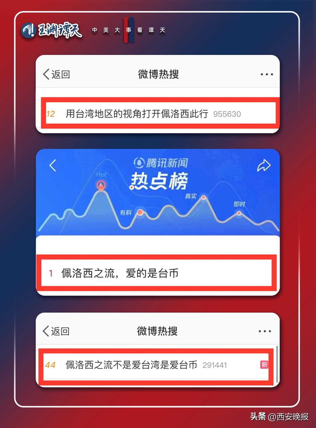 玉渊谭天佩洛西窜台,玉渊谭天评佩洛西
