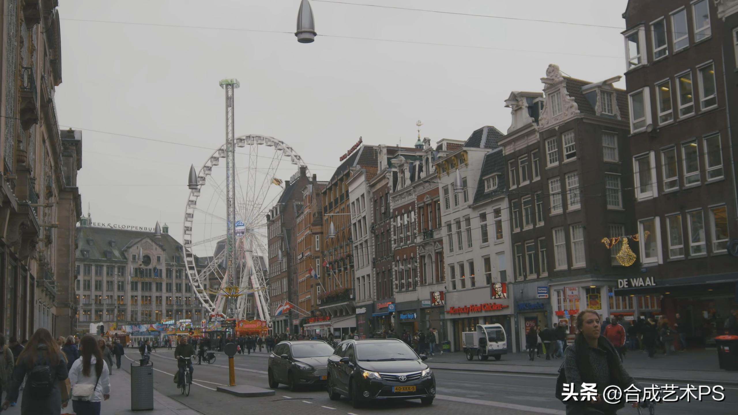 风车王国荷兰,荷兰田野中的风车