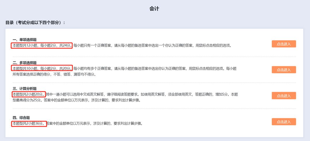 cpa各科客观题至少多少分,2022cpa会计各章题型及分值