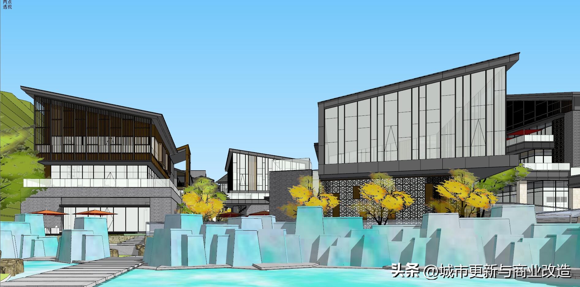 海边商业街建筑设计图,江西商业街规划设计案例