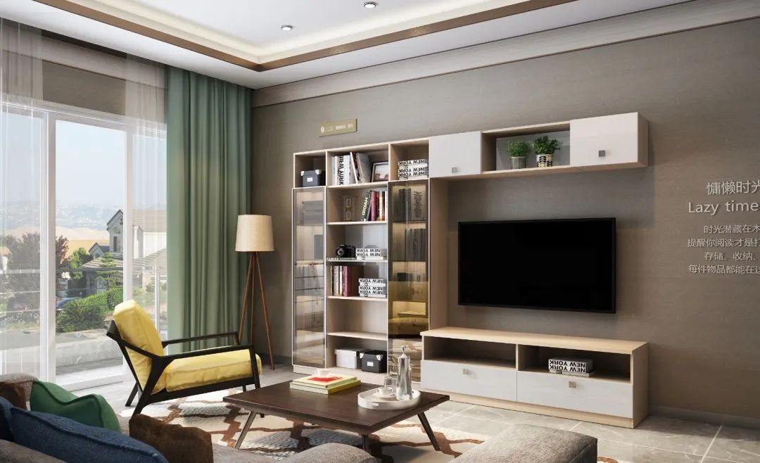客厅小电视柜这样设计更实用,客厅飘窗电视柜一体设计
