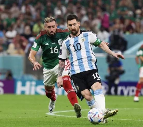 阿根廷对墨西哥梅西进球照片,梅西一射一传墨西哥