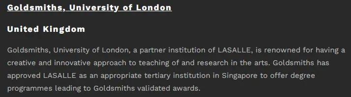 新加坡第一艺术大学,新加坡艺术学院大学排名