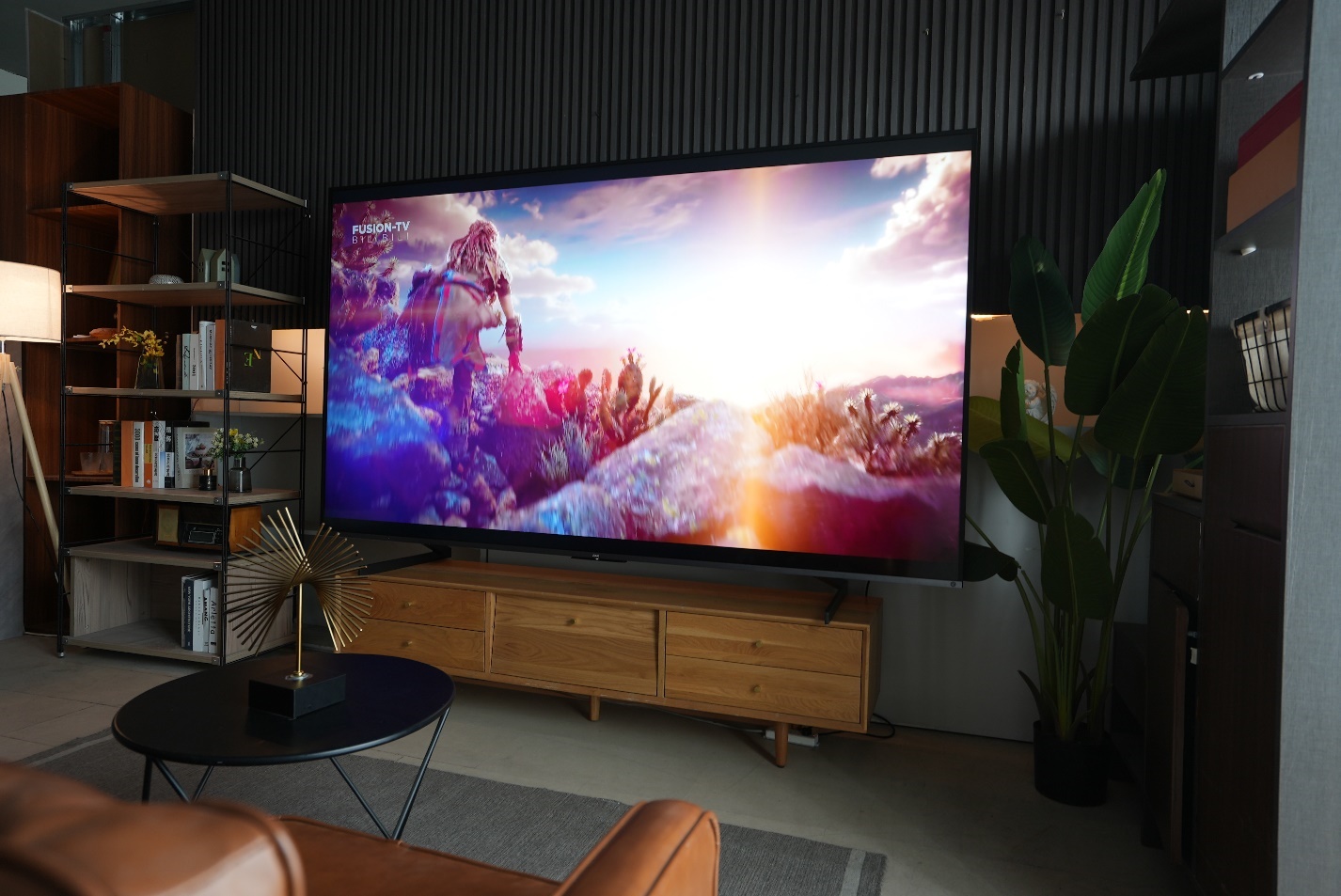 海信电视100寸效果图,家里有个影院