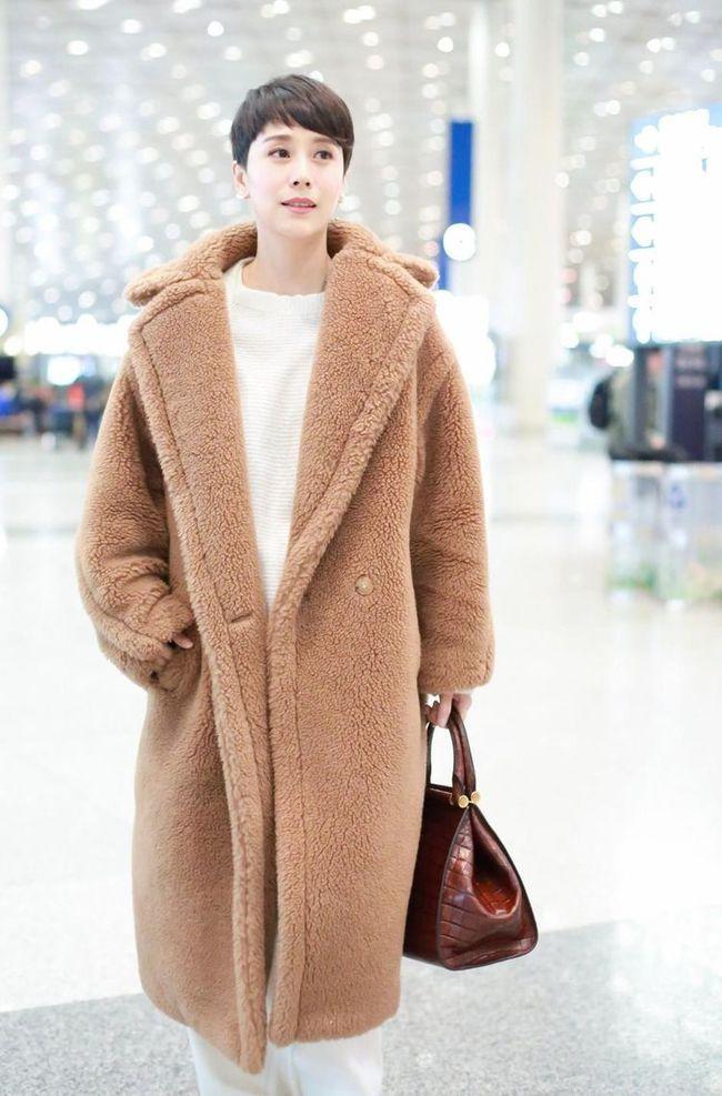 海清日常春天着装穿搭图,海清帅气冬季穿搭