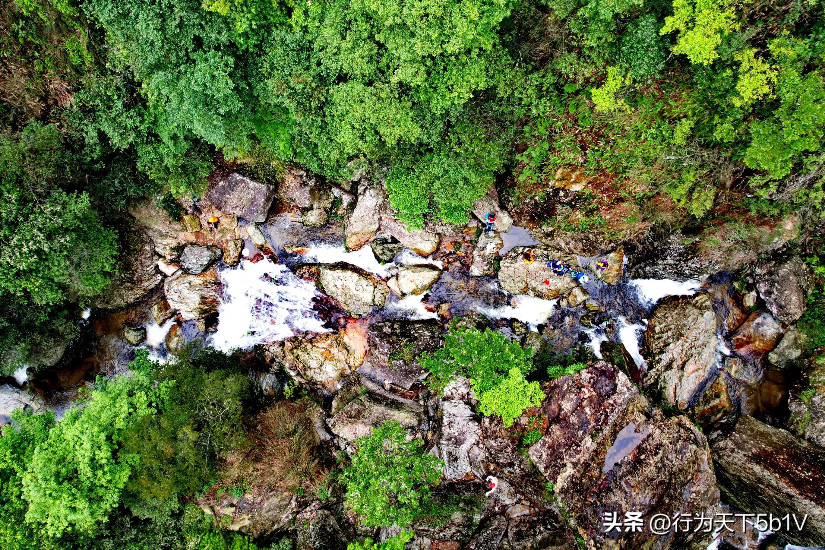 【探秘宛田红滩瀑布溯溪梦江吉翁瀑布】穿越花坪神秘风景线