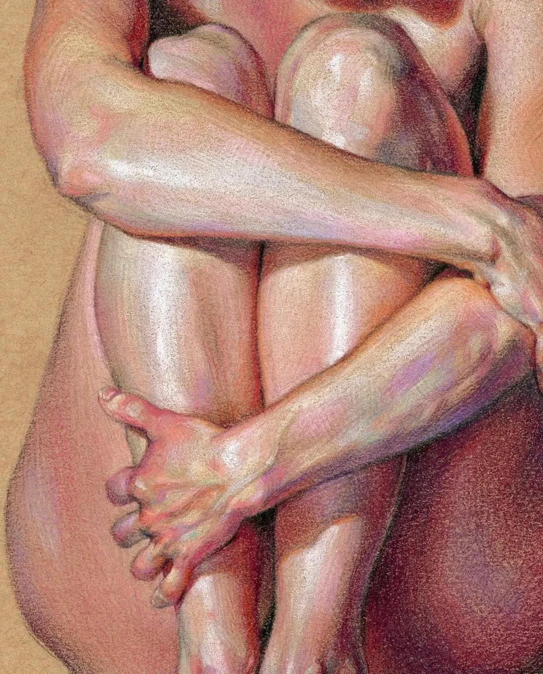 外国人画绝美人物油画,韩国小哥画最小的画